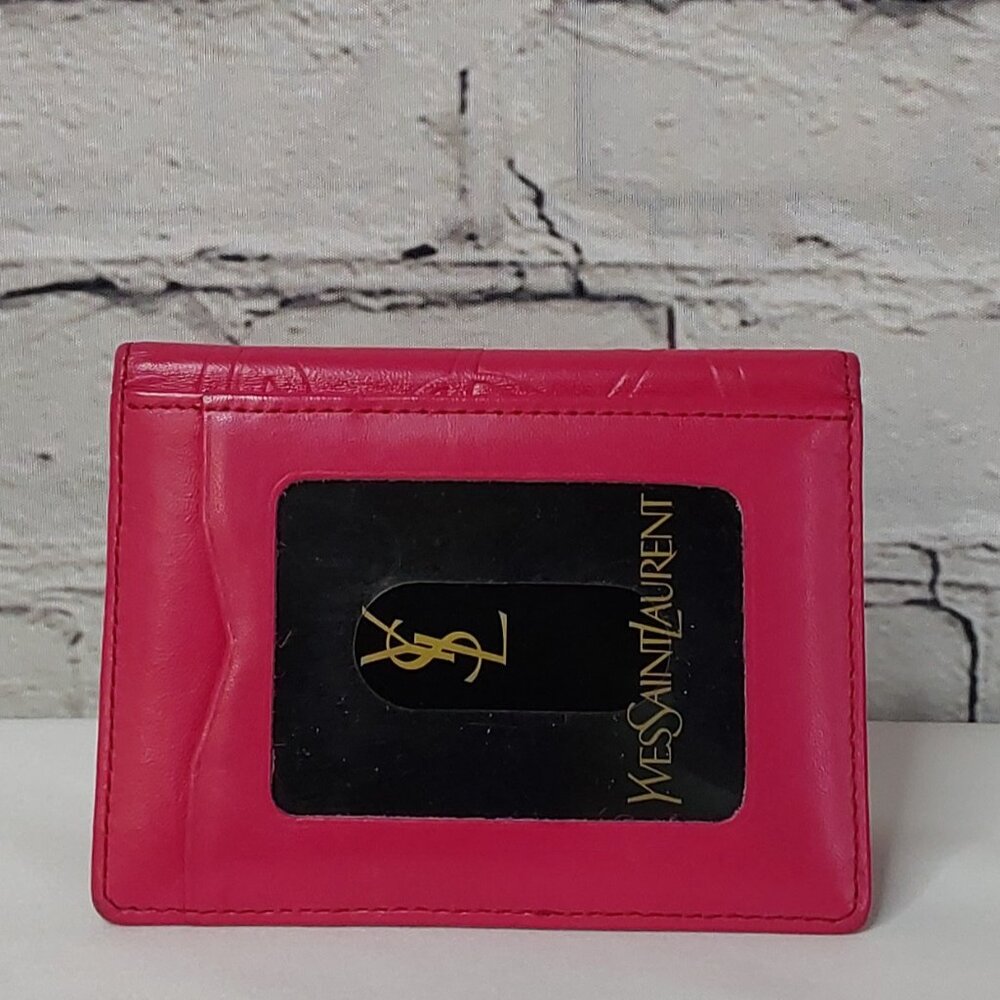 'YVES SAINT LAURENT' LEATHER EMBOSSED PROFILE CARD CASE WALLET SET •FULL INCL• - Picture 4 of 15